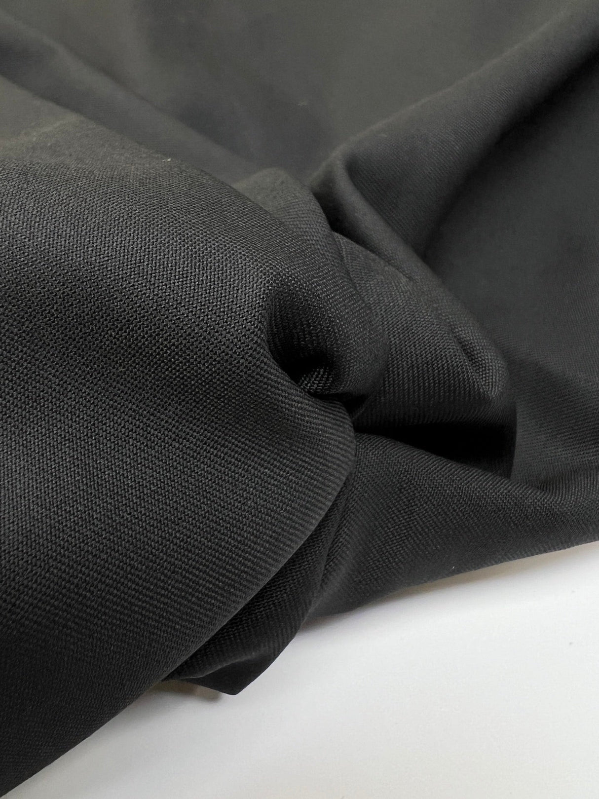 Italian Wool Fabric Black Blue