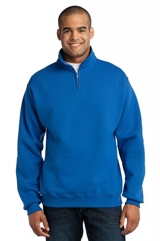 JERZEES® Nublend Cadet Collar Quarter-Zip Long Sleeve Sweatshirt