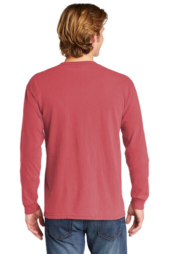 Comfort Colors® Garment-Dyed Heavyweight Crewneck Long Sleeve Pocket T-Shirt