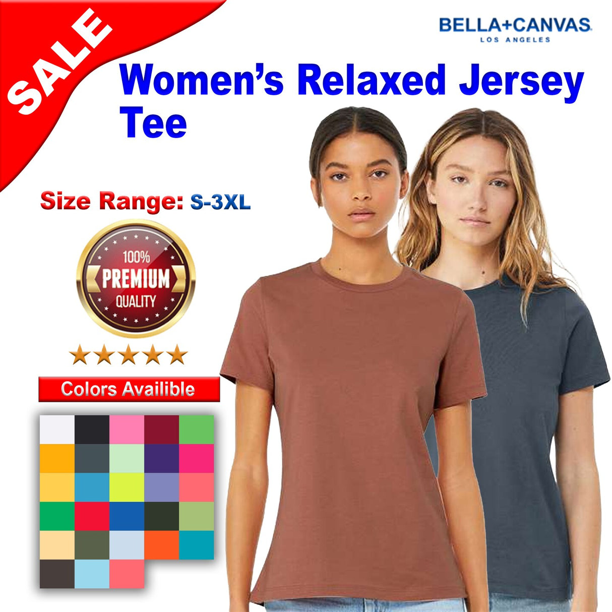 BELLA + CANVAS® Women’s Relaxed Jersey Crewneck Short Sleeve Tee