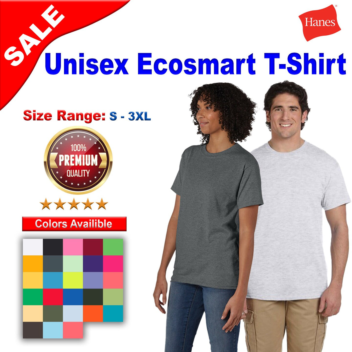 Hanes® Unisex Short Sleeve Crewneck T-Shirt