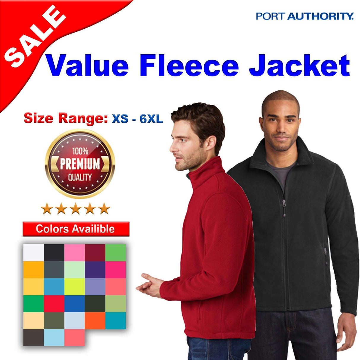Port Authority® Value Full Zip Long Sleeve Fleece Jacket