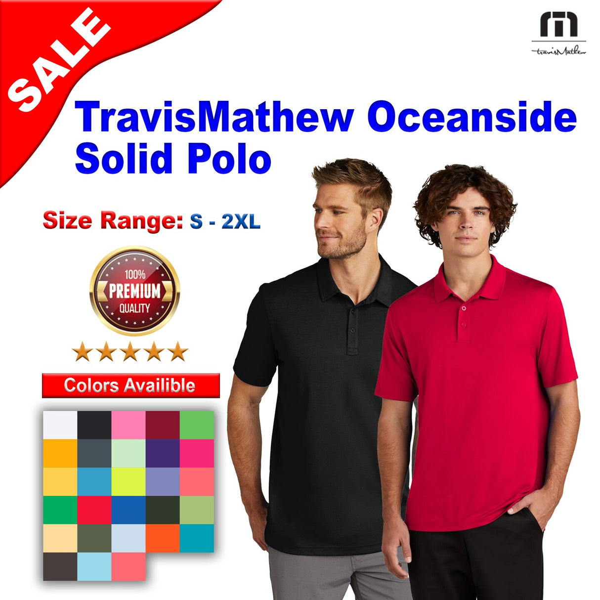 TravisMathew® Oceanside Solid Polo