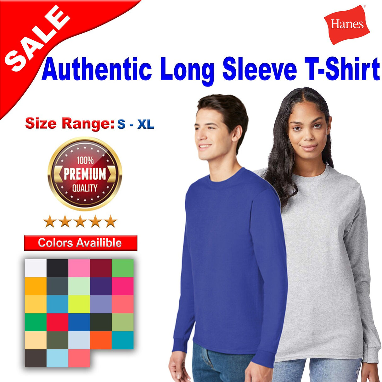 Hanes® Authentic Long Sleeve T-Shirt