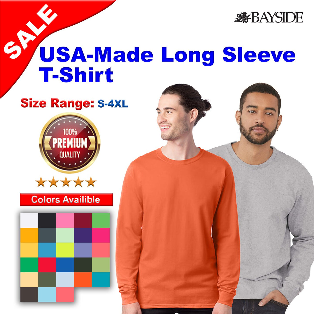 Bayside® USA-Made Long Sleeve T-Shirt
