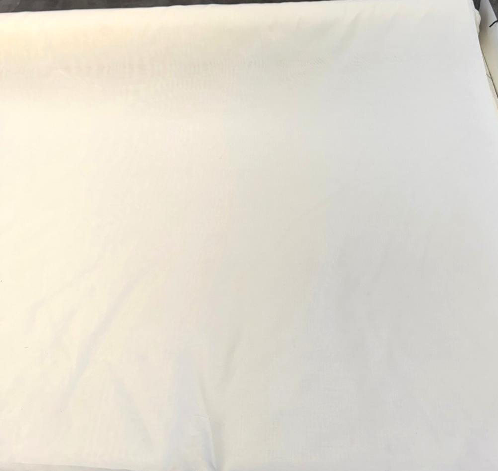 Batiste Cream Sheer Polyester Fabric - Cream Sheer, 118" Width (1 Yard)