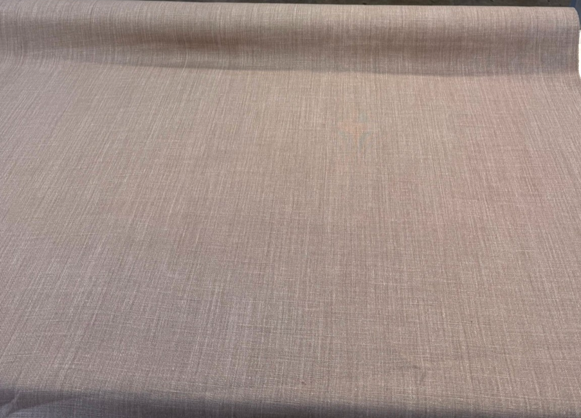 Nelen & Delbeke Belgian Linen Lino Clay Fabric - Clay Brown Woven Texture, 59" Width (1 Yard)