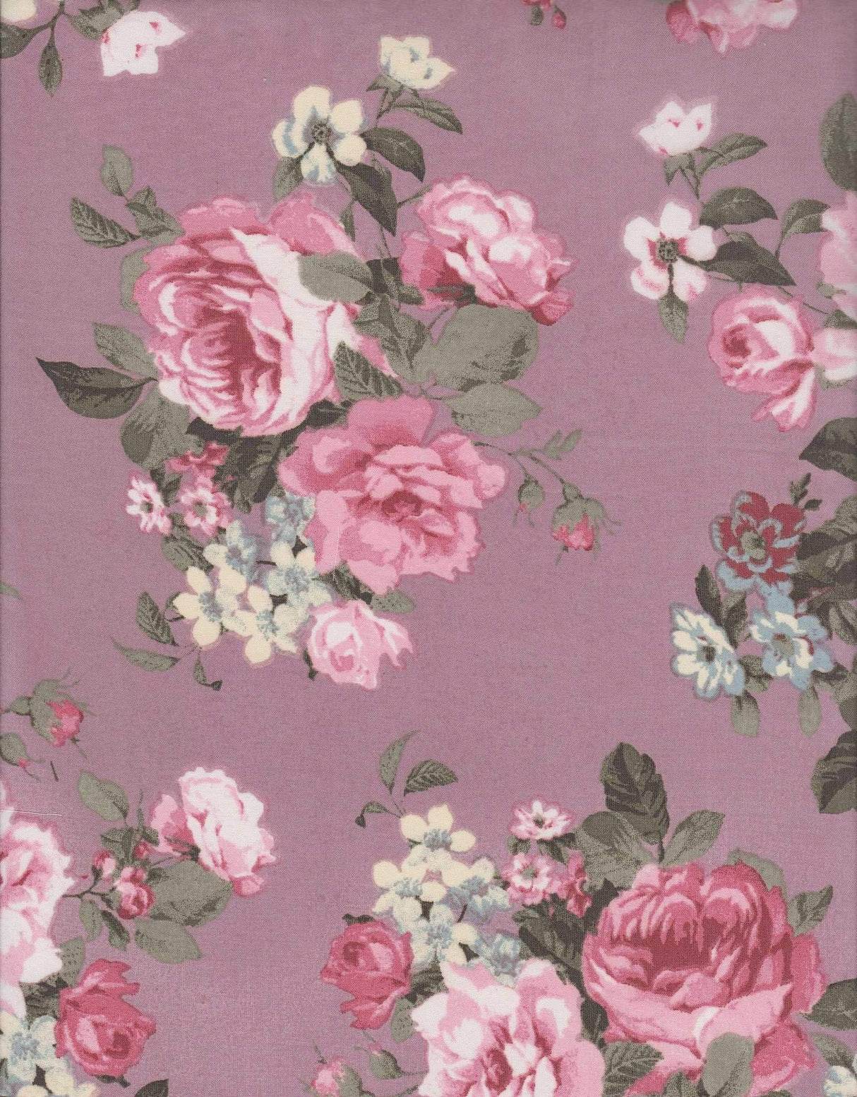 1 Yard Mauve Floral Hi Multi Chiffon Fabric 100% Polyester Lightweight Sheer, 57/58" Wide