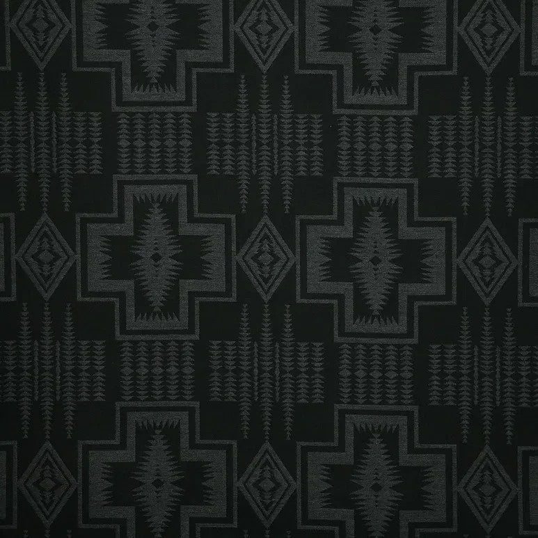 Harding Char Black Solution Dyed Acrylic Fabric - Southwest Pattern, 54" Width (1 Yard)