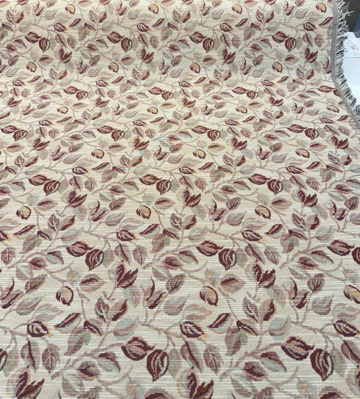 Gabrielle Ivory Leaves Branches Tapestry Upholstery Fabric - Ivory Leaves And Branches, Woven Tapestry, 54" Width (1 Yard)
