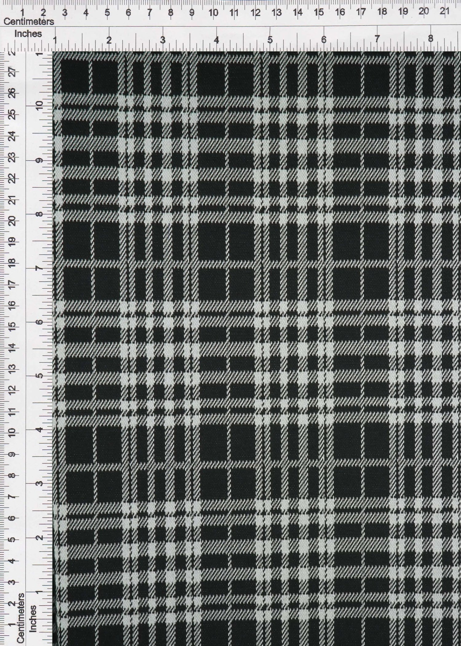 1 Yard Textured Plaid Jacquard Knit Fabric Double Knit Stretch 59/60” Wide
