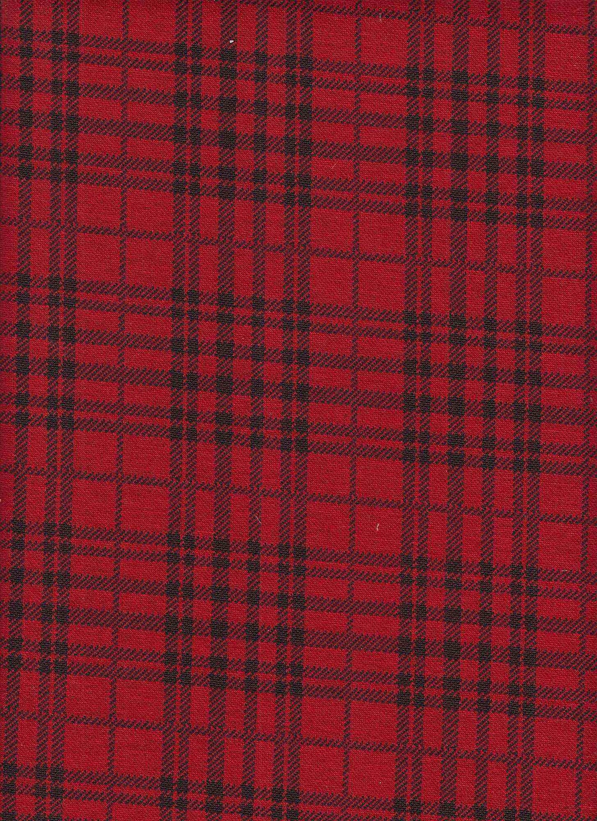 Plaid Jacquard Double Knit Stretch Fabric