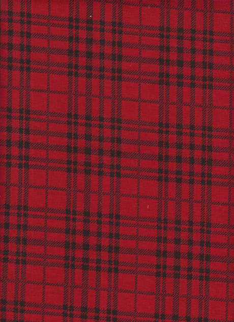1 Yard Textured Plaid Jacquard Knit Fabric Double Knit Stretch 59/60” Wide