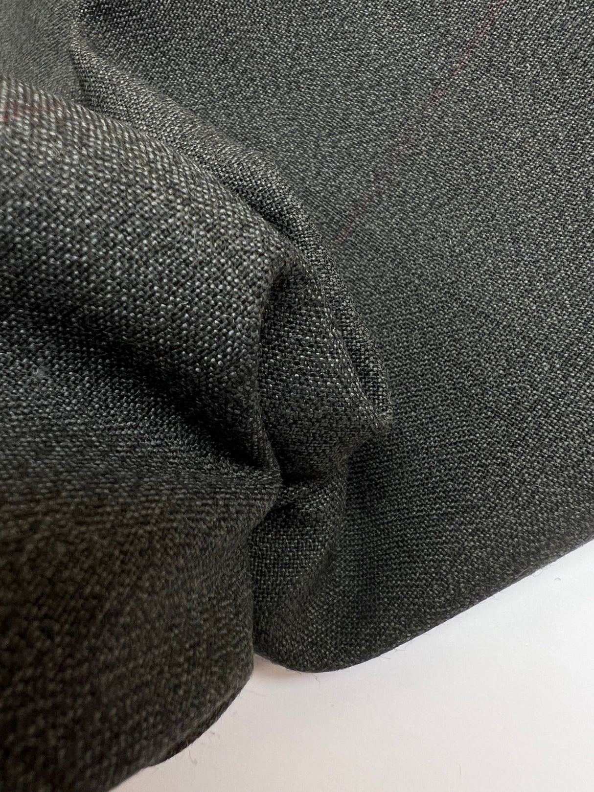 Wool Tweed Striped Red Gray