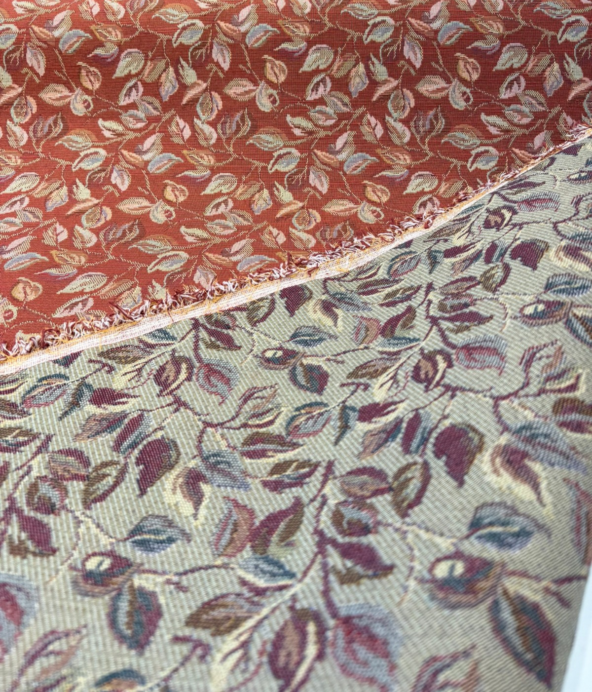 Gabrielle Salsa Red Leaves Branches Tapestry Regal Upholstery Fabric - Salsa Red Leaves And Branches, Woven Tapestry, 54" Width (1 Yard)