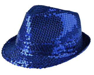 Blue Sequin Hat - Kids
