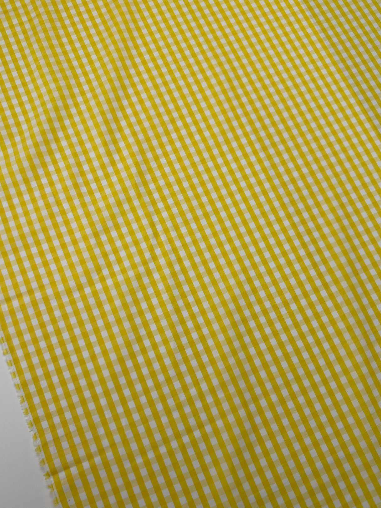 Cotton Poplin Yellow Checked