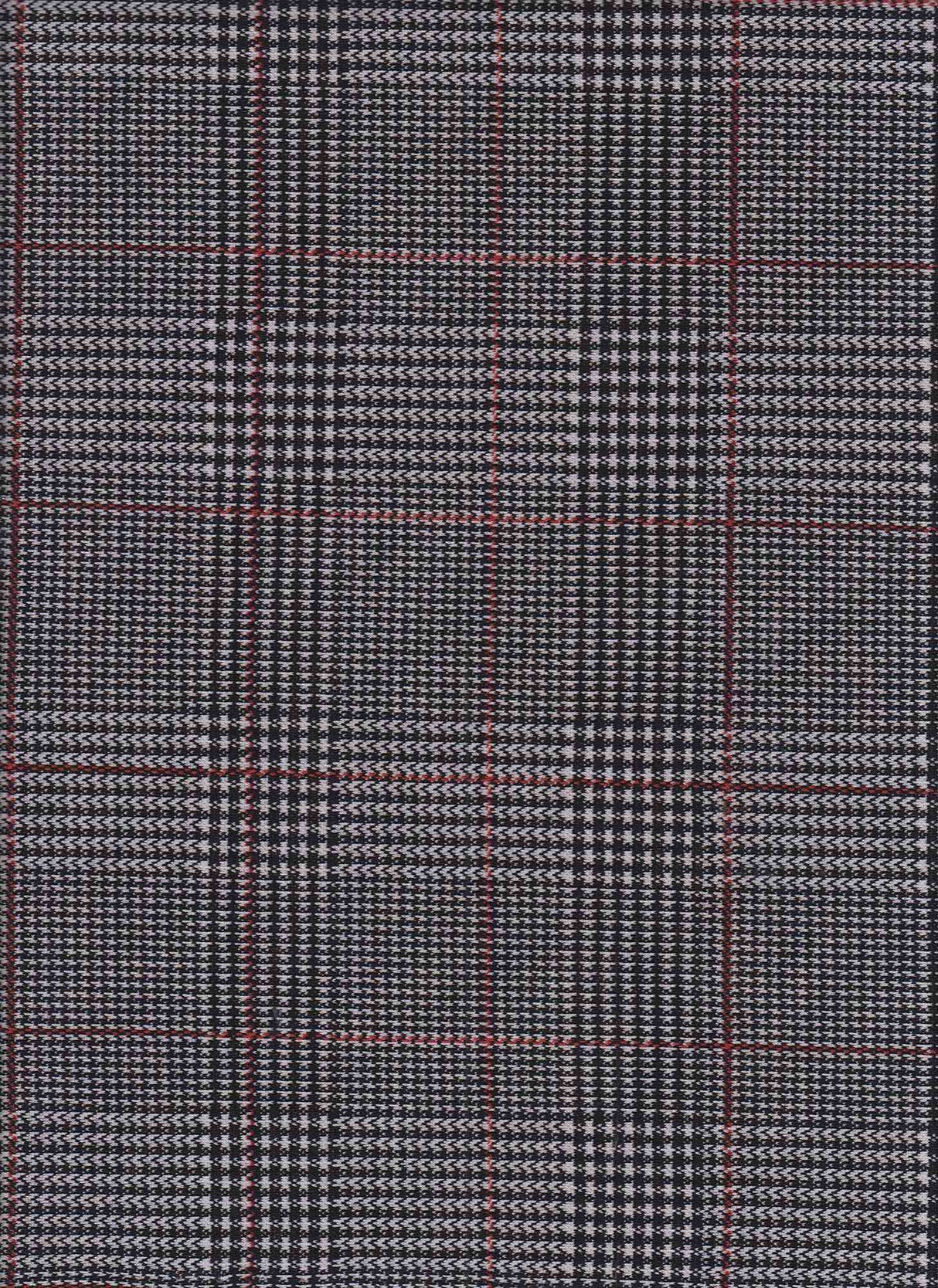 Jacquard Plaid Stretch Knit Fabric