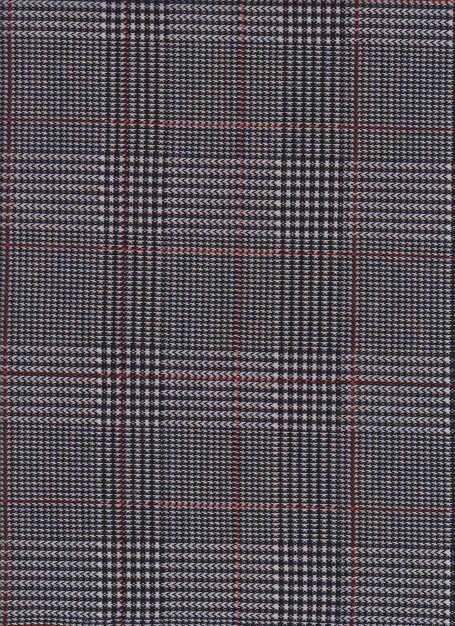 1 Yard Yarn Dyed Plaid Jacquard Knit Fabric Soft Double Knit 58/60" Wide