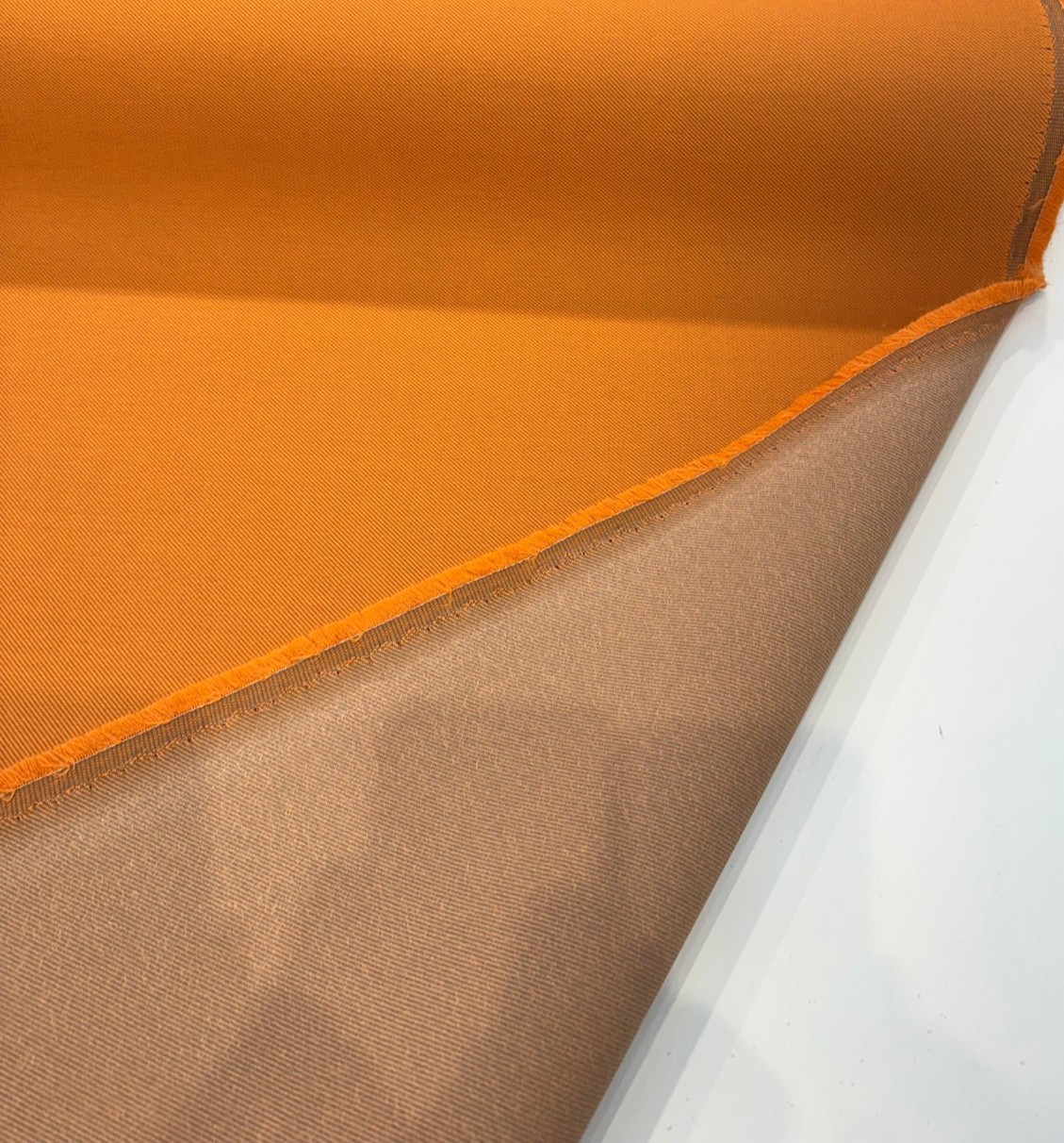Sunbrella Flagship Papaya Acrylic Fabric - Papaya Orange Solid, 54" Width (1 Yard)