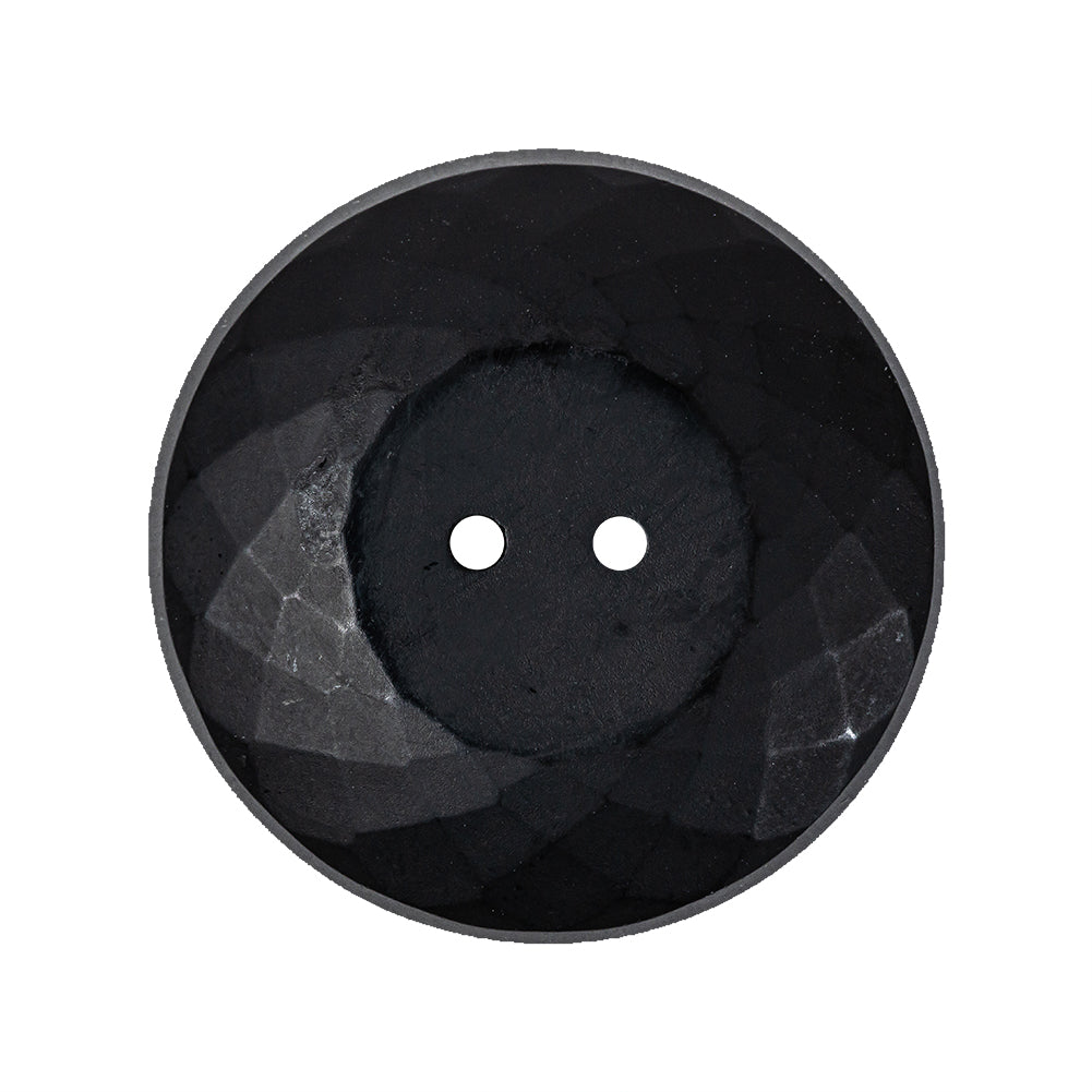 Black Half Matte Glass Button - 44L/28mm