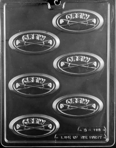 Rowing Crew Oval Bar Chocolate Mold - LPS119