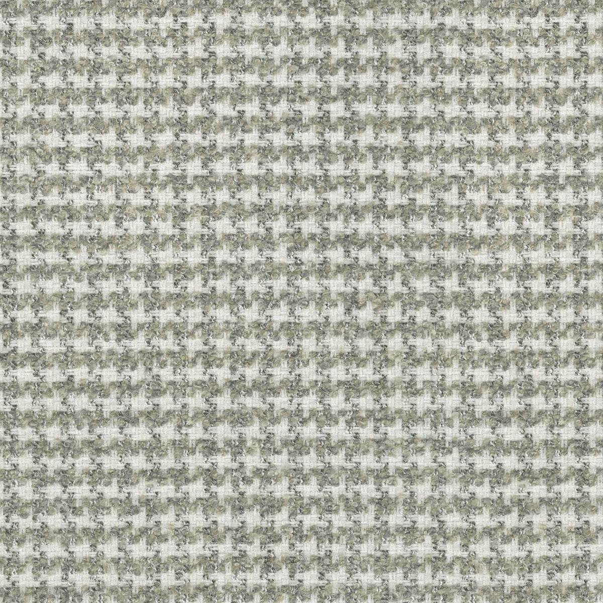 Lia Houndstooth Sterling Polyester Upholstery Fabric - Gray/White Houndstooth, 54" Width (1 Yard)