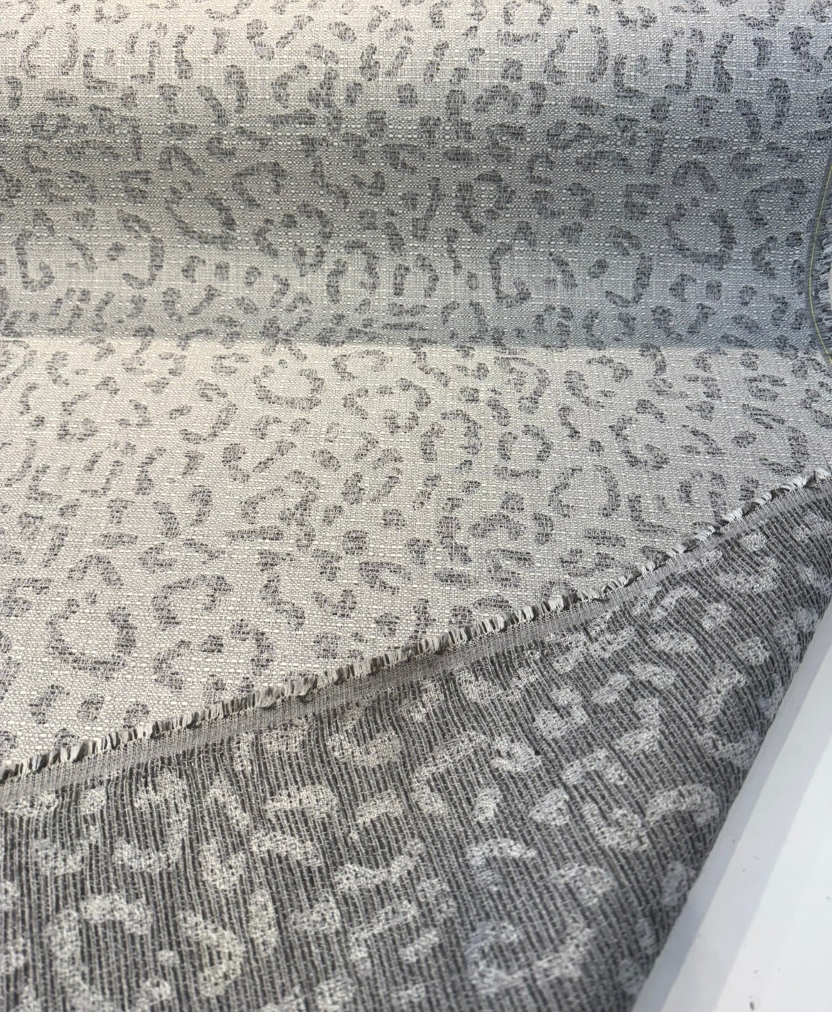 Sunbrella Safari Spot Stone Gray Solution-Dyed Acrylic Fabric - Animal Print, Stone Gray, 56" Width (1 Yard)