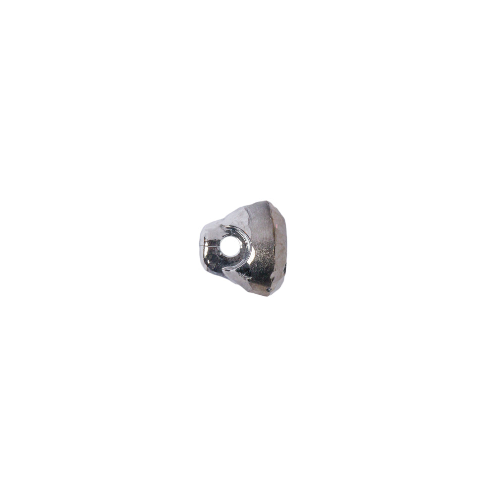 Platinum/Light Blue Glass Button - 14L/9mm