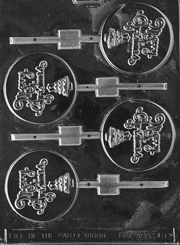 Merry Christmas Lolly Chocolate Mold - LPC110
