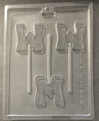 Letter W Pop Chocolate Mold