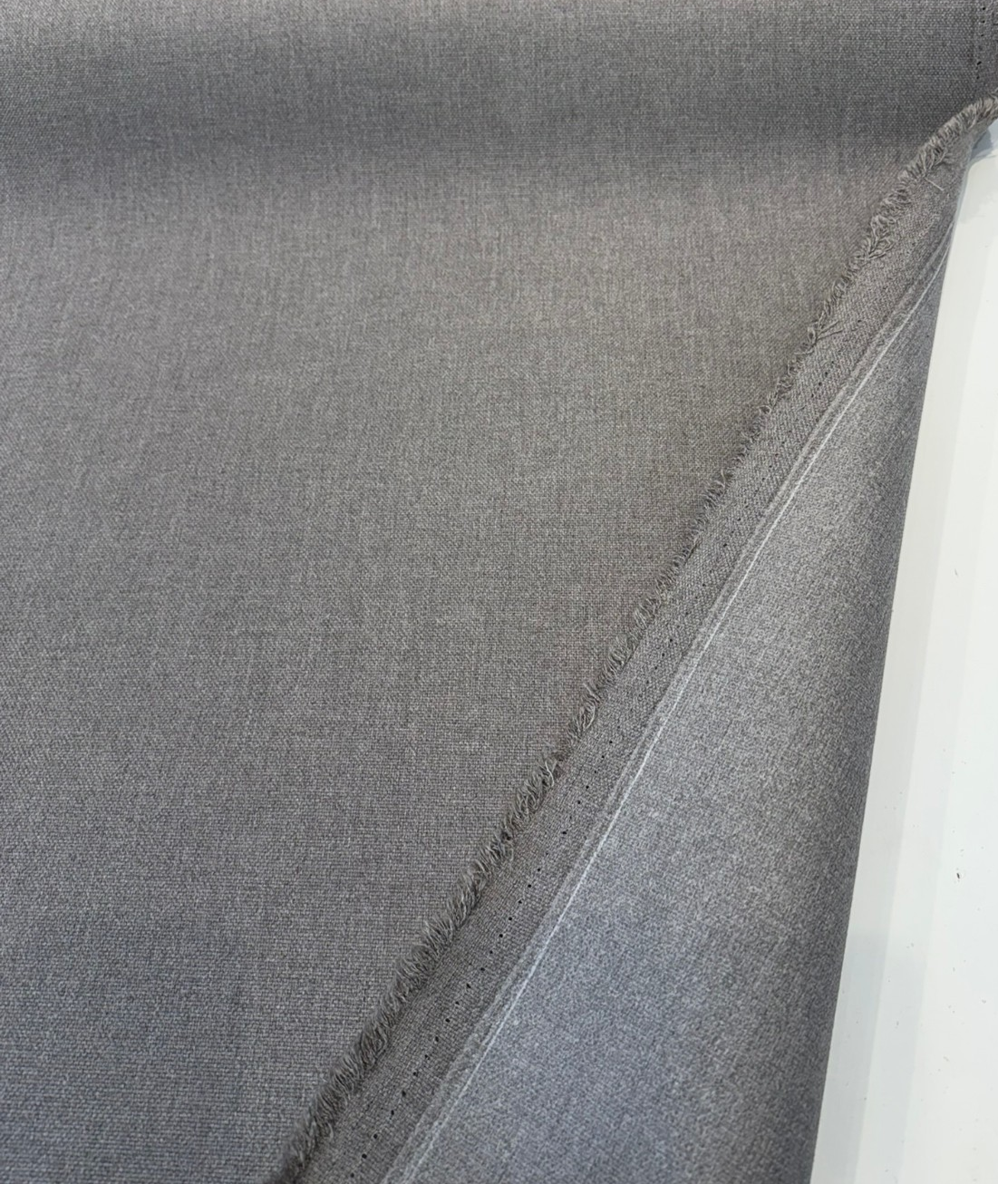 Sunbrella Blend Fog Rain Backed Acrylic Fabric - Fog Gray Heathered, Waterproof Rain Backing, 54" Width (1 Yard)