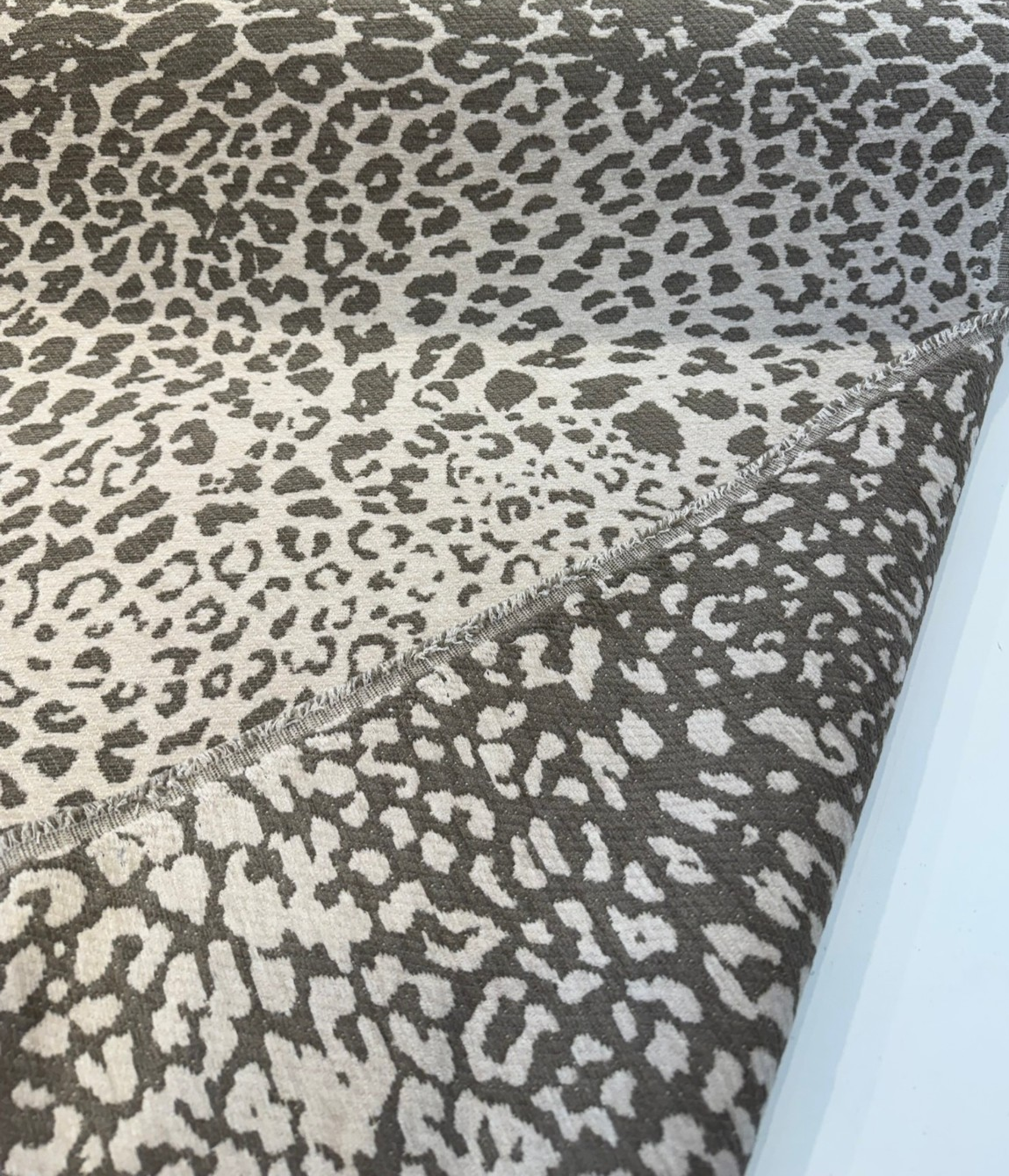 Leopard Skin Taupe Sunbrella Acrylic Fabric - Taupe Leopard Skin Pattern, 54" Width (1 Yard)