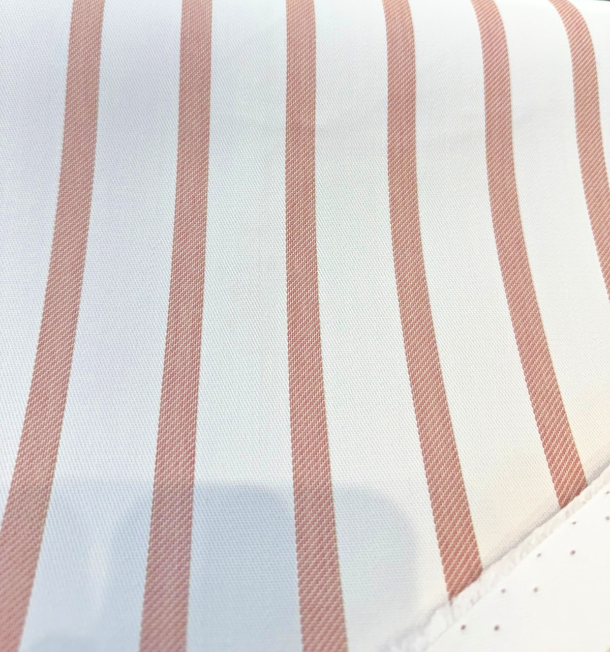Sunbrella Lido Acrylic Fabric - Coral Almond Stripes, 54" Width (1 Yard)