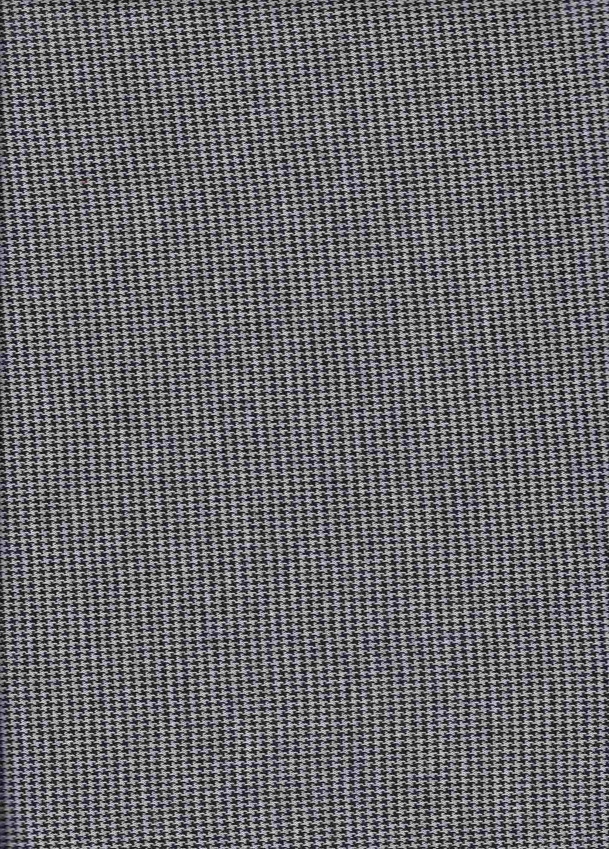 1 Yard Mini Houndstooth Knit Fabric 240 GSM, 58/60'' Wide Polyester Rayon Spandex Blend
