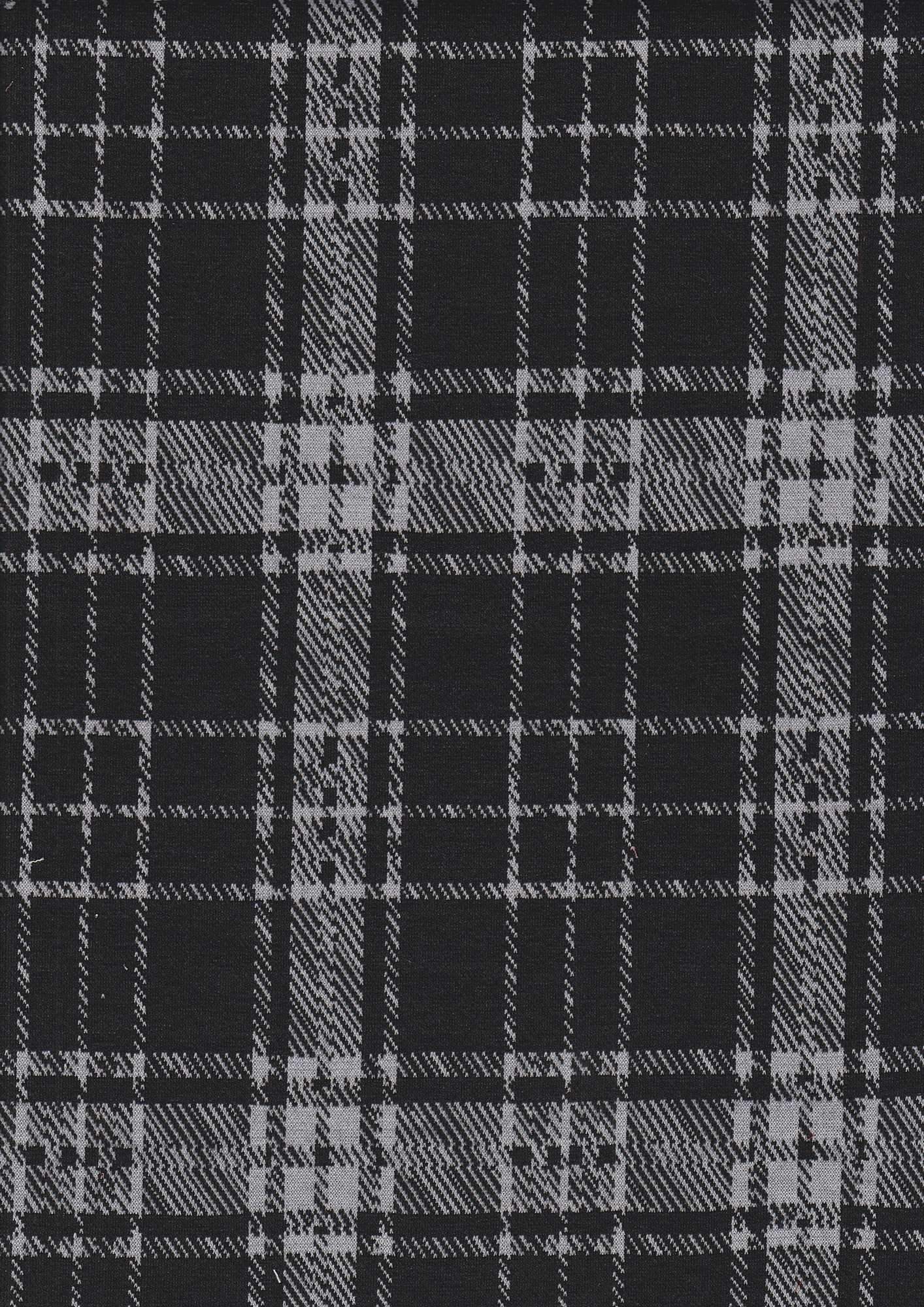 Yarn Dyed Knit Jacquard Plaid Fabric Polyester Rayon Spandex Stretch 58/60 Inches Wide