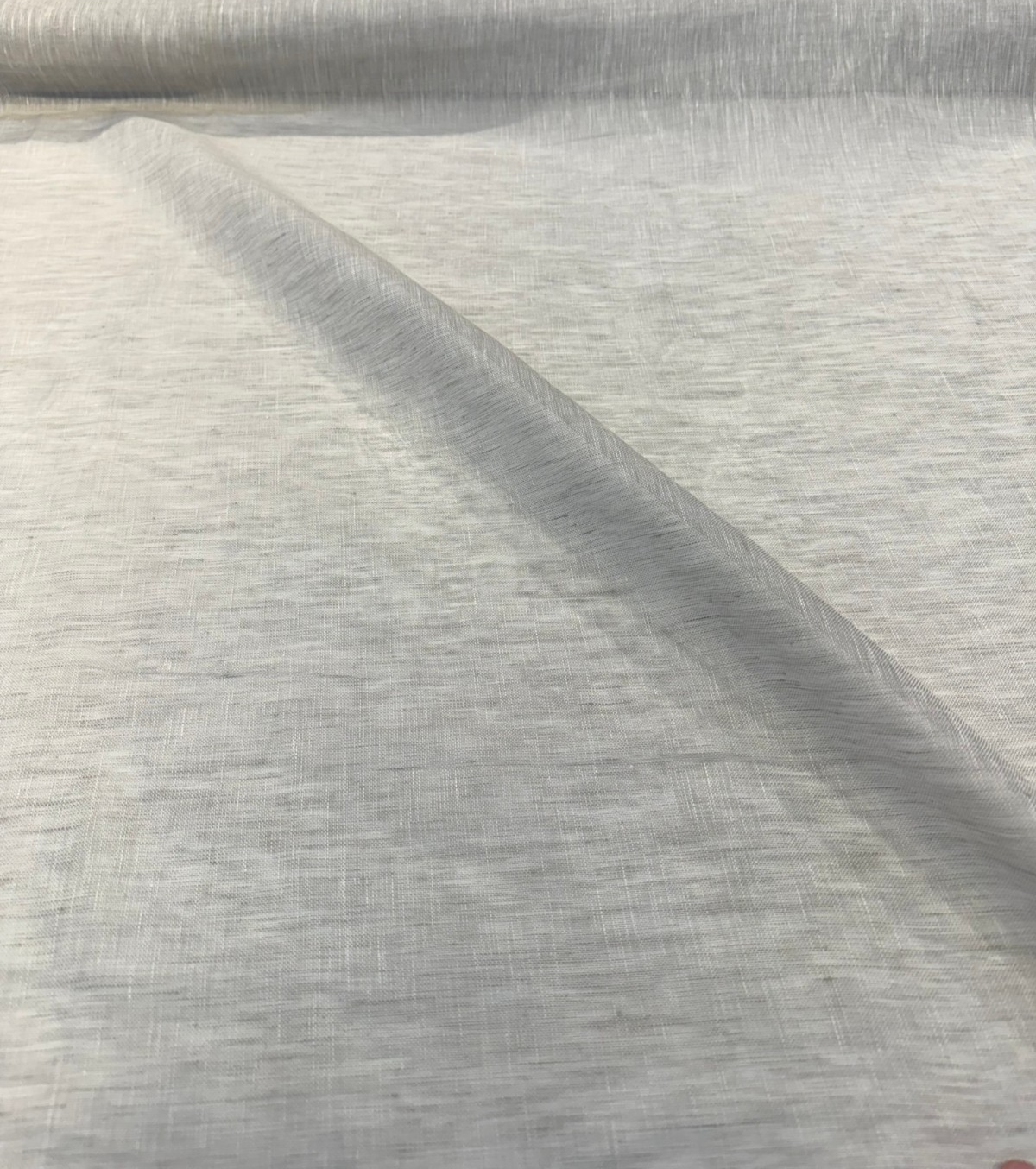Belgian Linen Sheer Gray Curtain Drapery - 100 Percent Belgian Linen Fabric, Driftwood Beige, 59" Width (By The Yard)