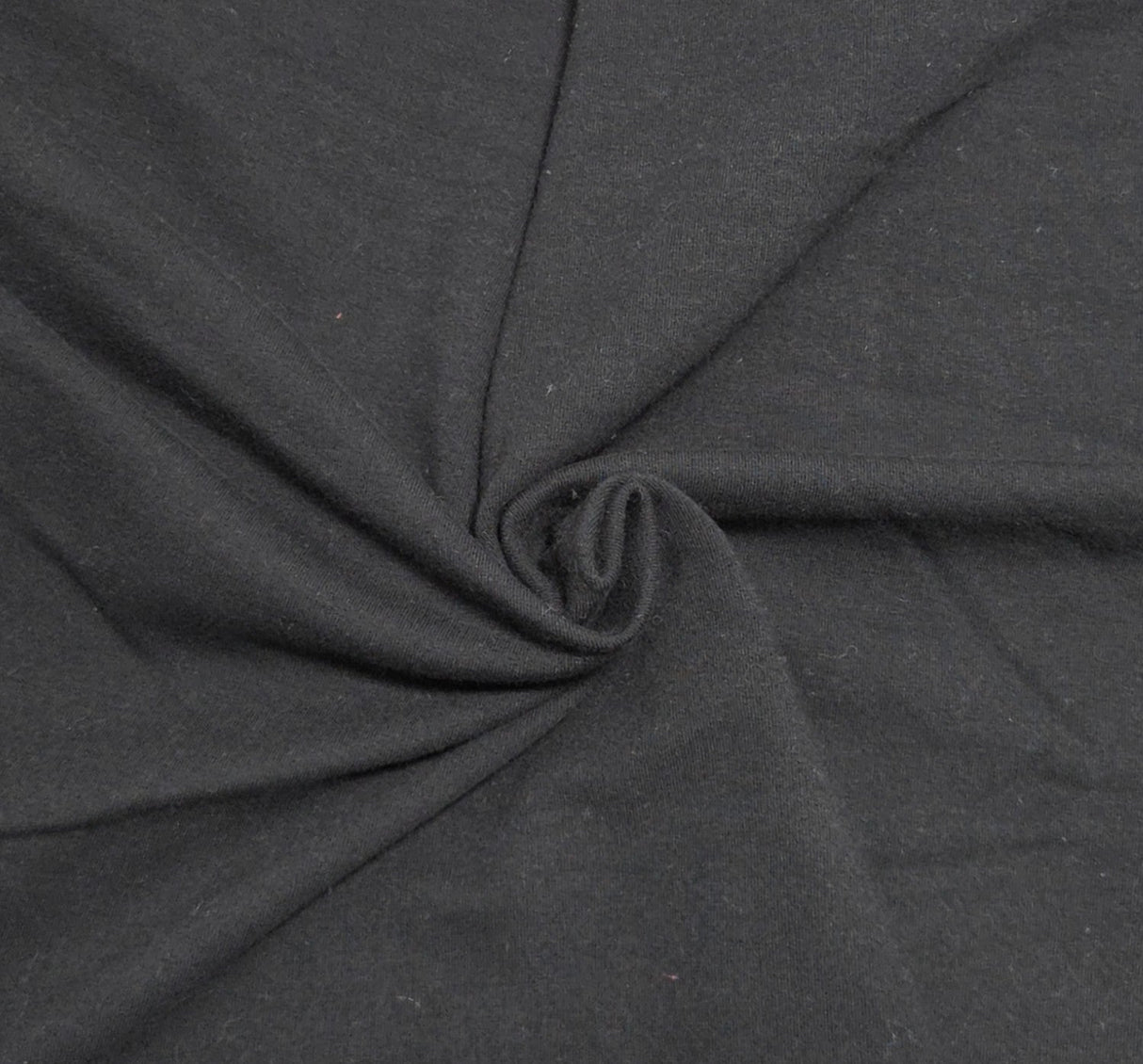 Cotton Spandex Fleece Knit Black