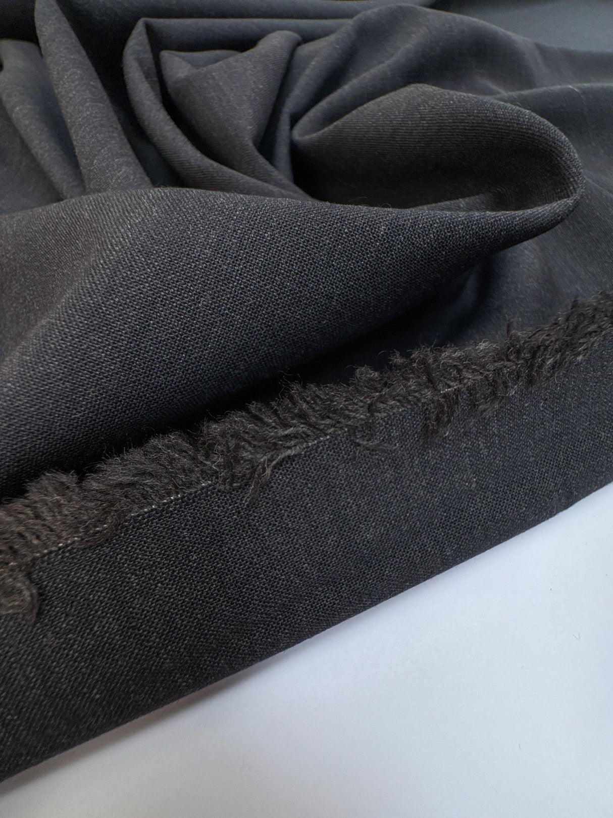 Polyester Virgin Wool Blend Melange Gray Stretch Fabric