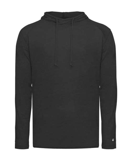 Badger Men's Tri-Blend Surplice Hooded Long Sleeve T-Shirt