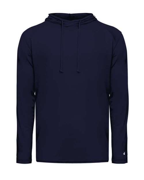 Badger Men's Tri-Blend Surplice Hooded Long Sleeve T-Shirt