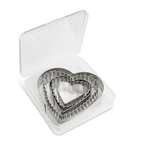 Heart Shaped Metal Cookie Cutters - 5 Piece Set
