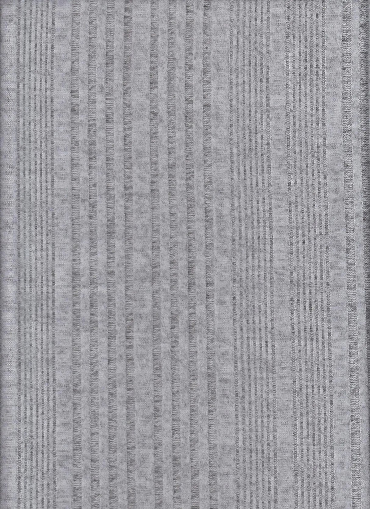 1 Yard Heather Grey Irregular Rib Sweater Knit Fabric 220 GSM, 58/60'' Wide Polyester Spandex Blend