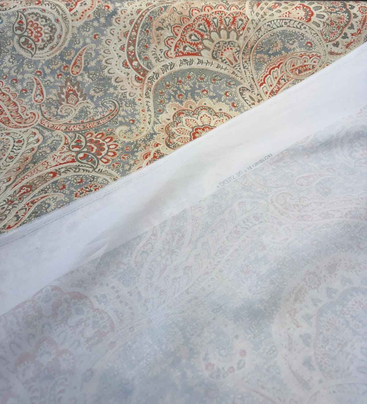 Sultans Paisley Ember 100% Cotton Fabric - Orange Paisley, 54" Width (1 Yard)
