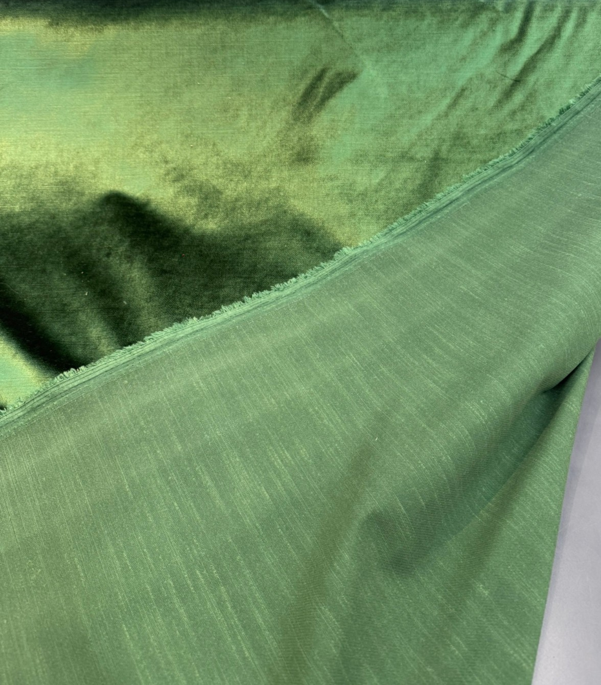 Luxury Velvet Hunter Green Heavy Upholstery Fabric - Hunter Green, 54" Width (1 Yard)