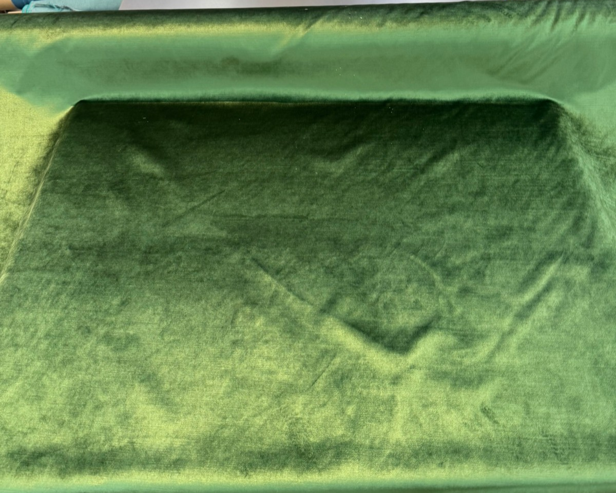 Luxury Velvet Hunter Green Heavy Upholstery Fabric - Hunter Green, 54" Width (1 Yard)