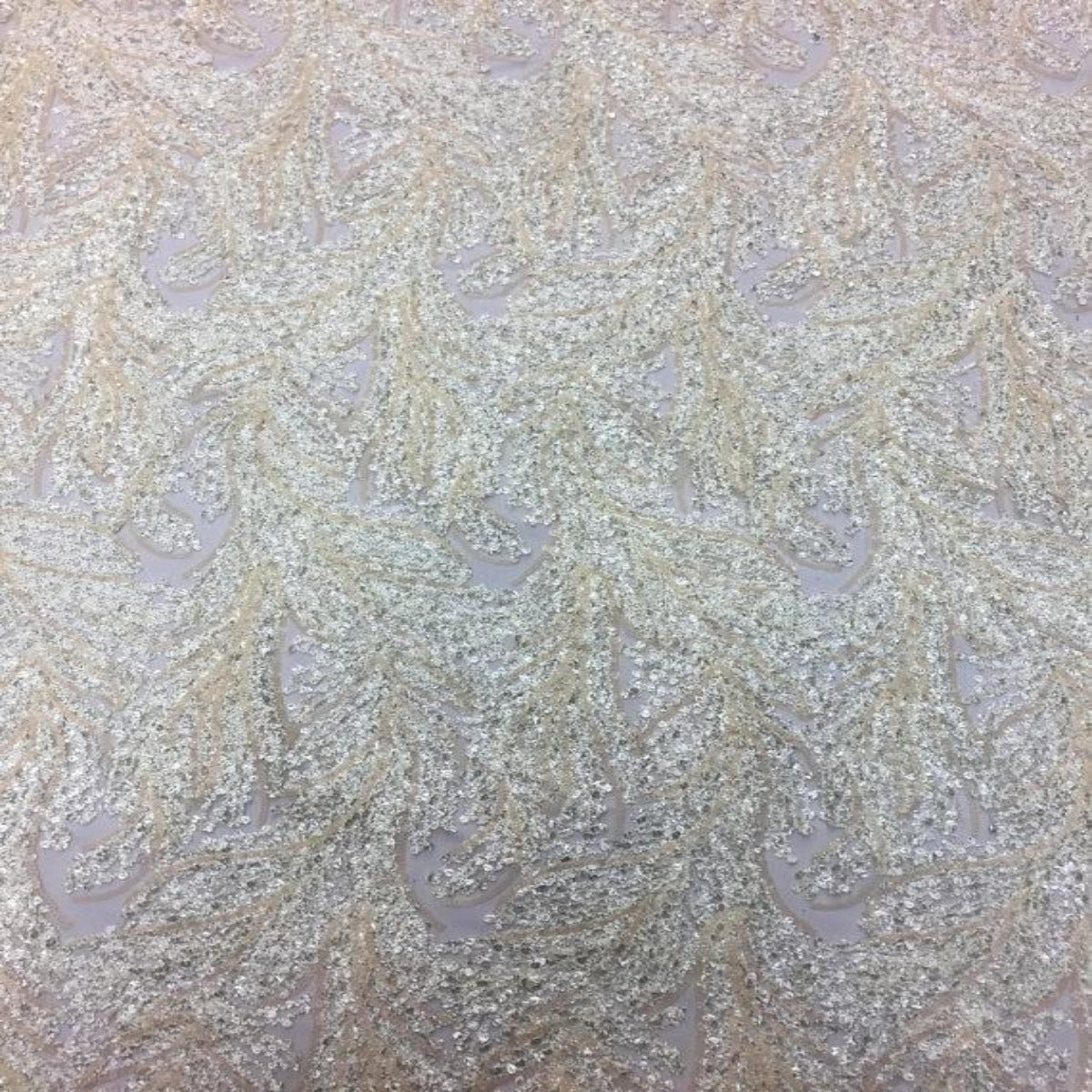 Floral Sequin Lace Fabric 52" Wide Polyester