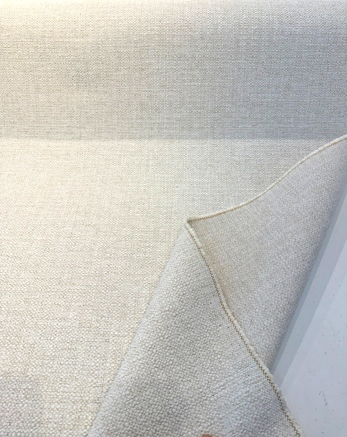 Sugarshack Ivory Performance Chenille Fabric - Warm Ivory / Soft Cream, 54" Width (1 Yard)