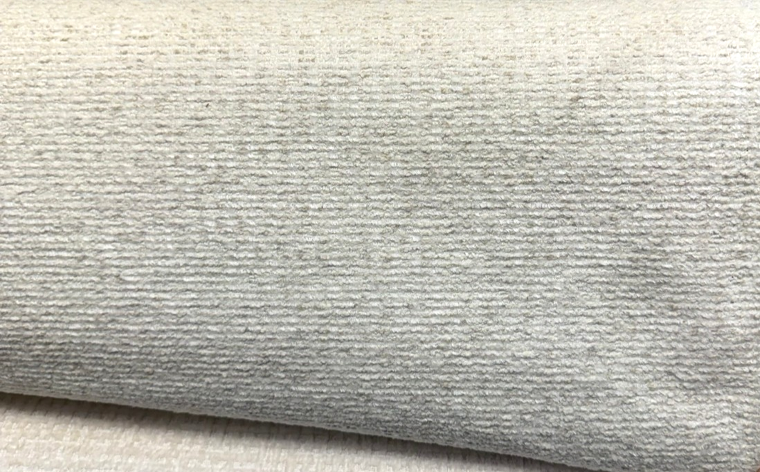 Panama Opal Ivory Blend Chenille Upholstery Chenille Fabric - Ivory White, Textured, 54" Width (1 Yard)