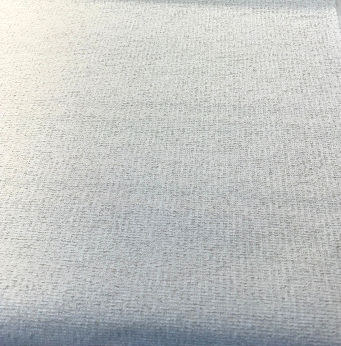 Panama Opal Ivory Blend Chenille Upholstery Chenille Fabric - Ivory White, Textured, 54" Width (1 Yard)
